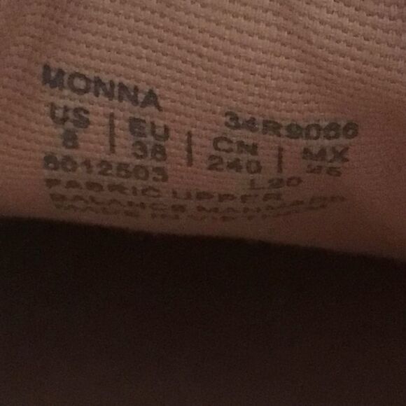 Calvin Klein Jeans Monna womens shoes lace up sneakers salmon pink white size 8 - Picture 8 of 8